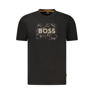 Hugo Boss Black Cotton Men TShirt