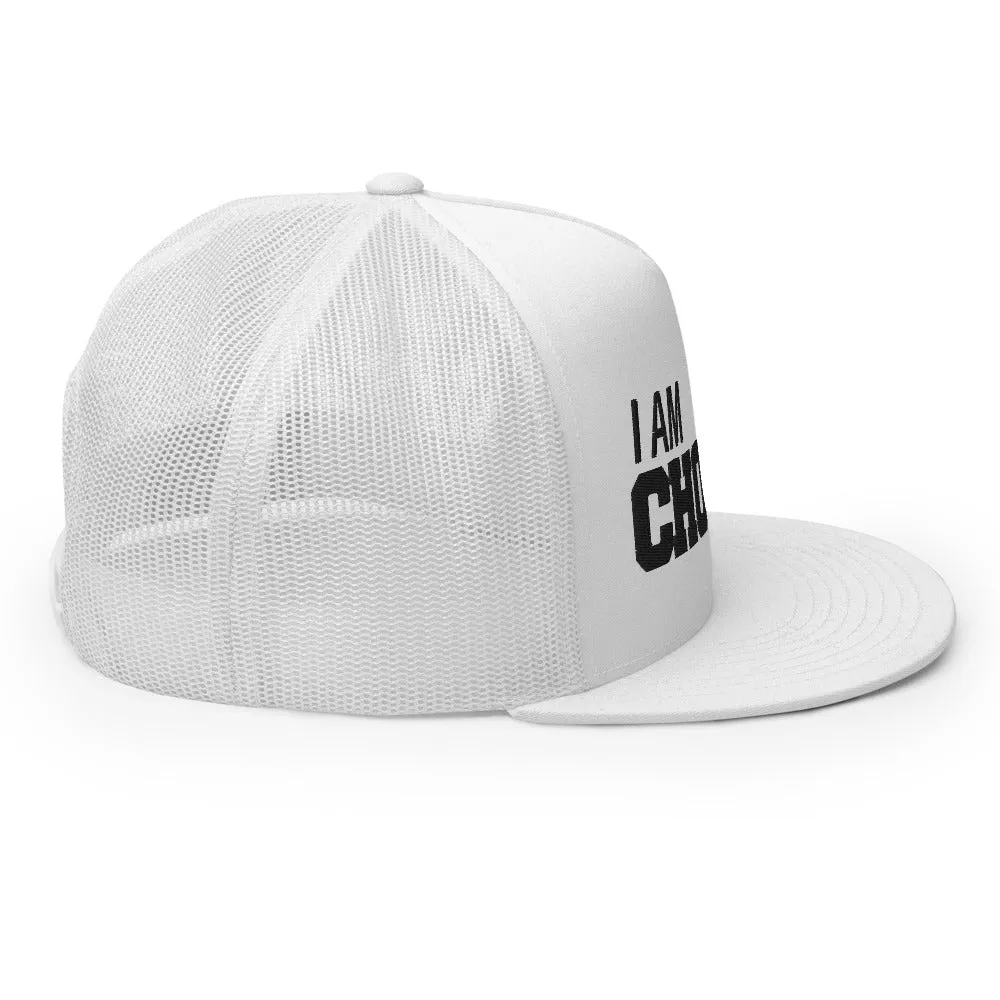 I AM Chosen (White/ Black Trucker Cap)