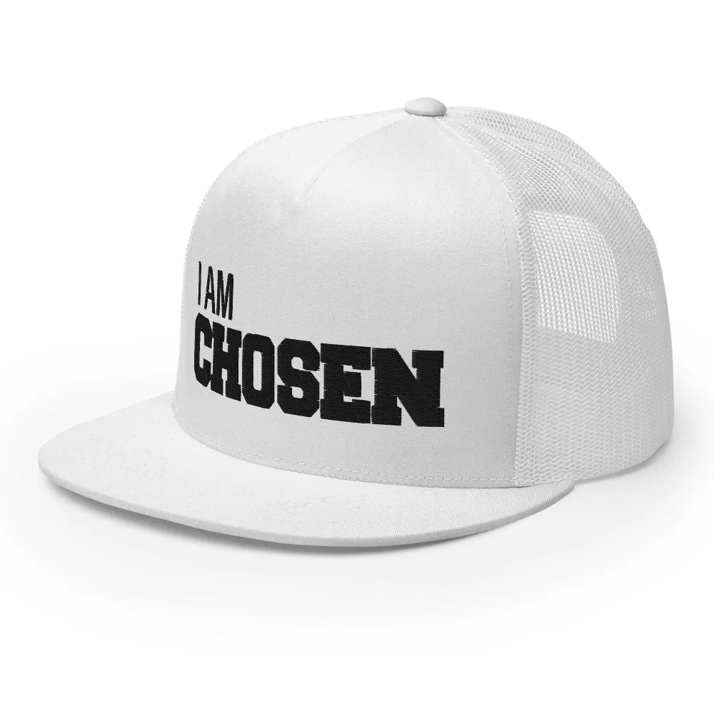I AM Chosen (White/ Black Trucker Cap)