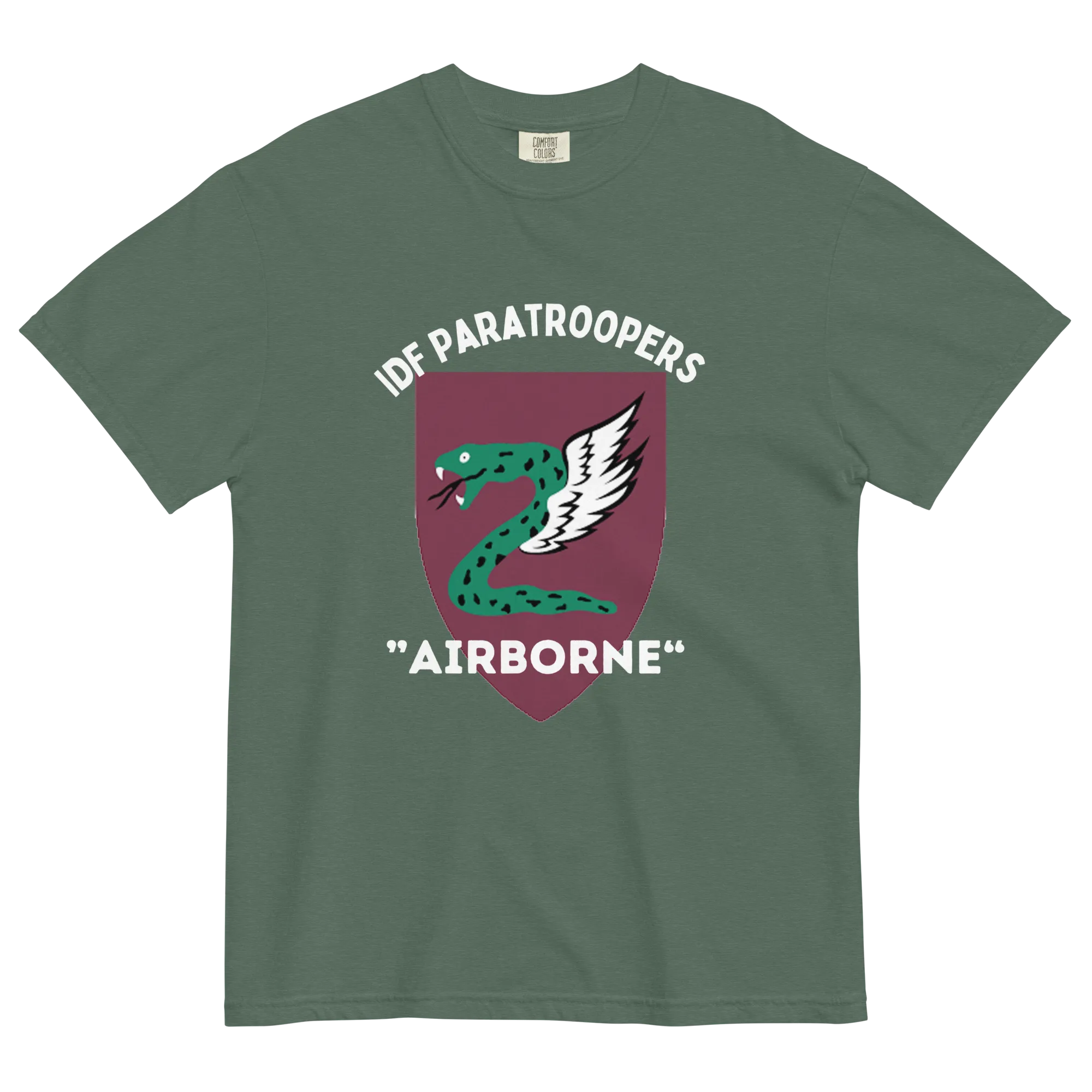IDF Paratroopers Airborne men's garment-dyed heavyweight t-shirt