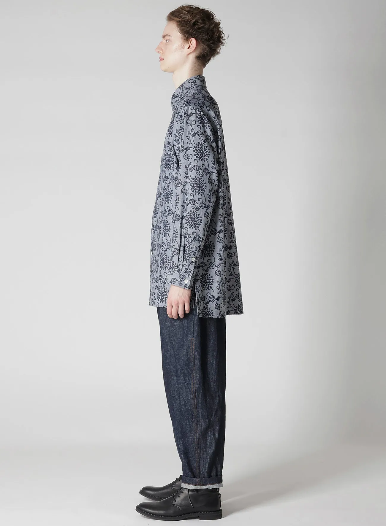 INDIGO JACQUARD SHIRT