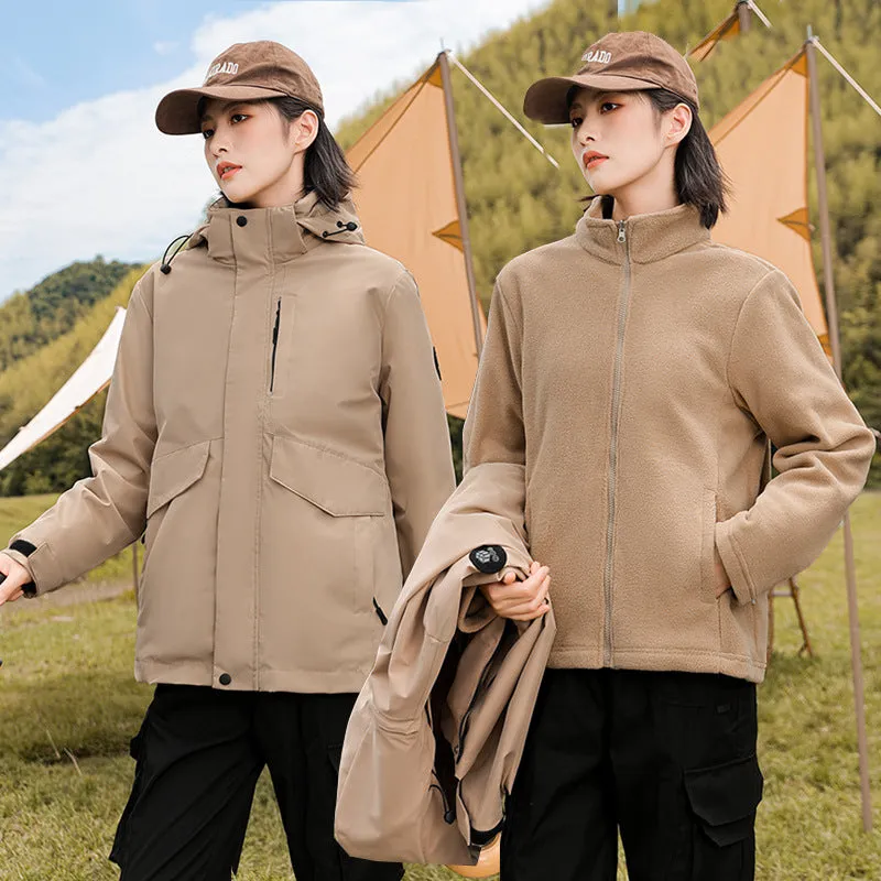 Insulated Cargo Puffer Jacket for Women with Relaxed-Fit Design