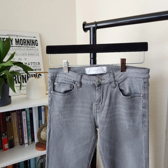 IRO Night Distressed Grey Skinny Jeans
