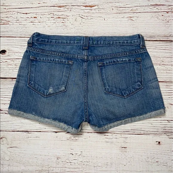 J Brand Distressed Cut Off Jeans Shorts in Neptune Wash Sz 26