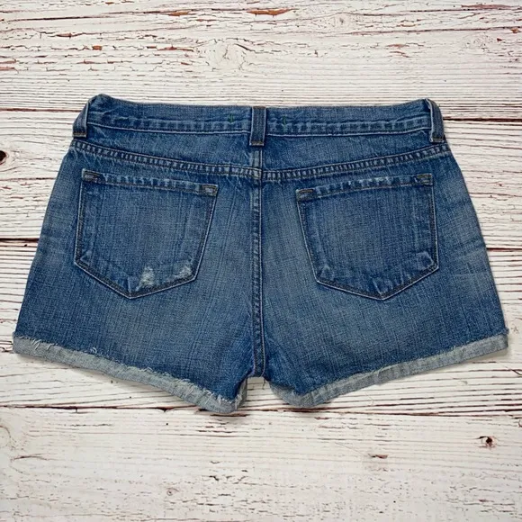 J Brand Distressed Cut Off Jeans Shorts in Neptune Wash Sz 26