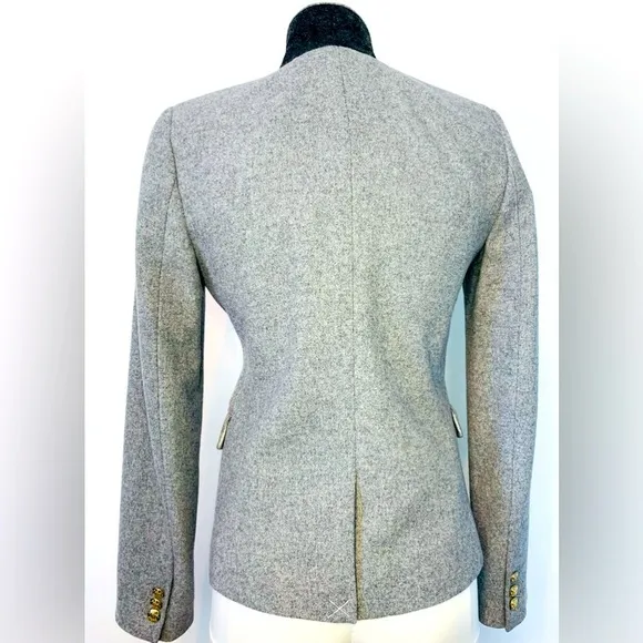 J. Crew Mercantile Schoolboy Blazer In Heather Grey Oatmeal SZ 0 NWOT!