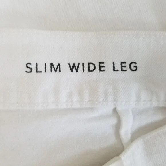 J. Crew Sailor Slim Wide Leg‎ Jeans Womens Size 32 White Ankle NWT $148 BX940