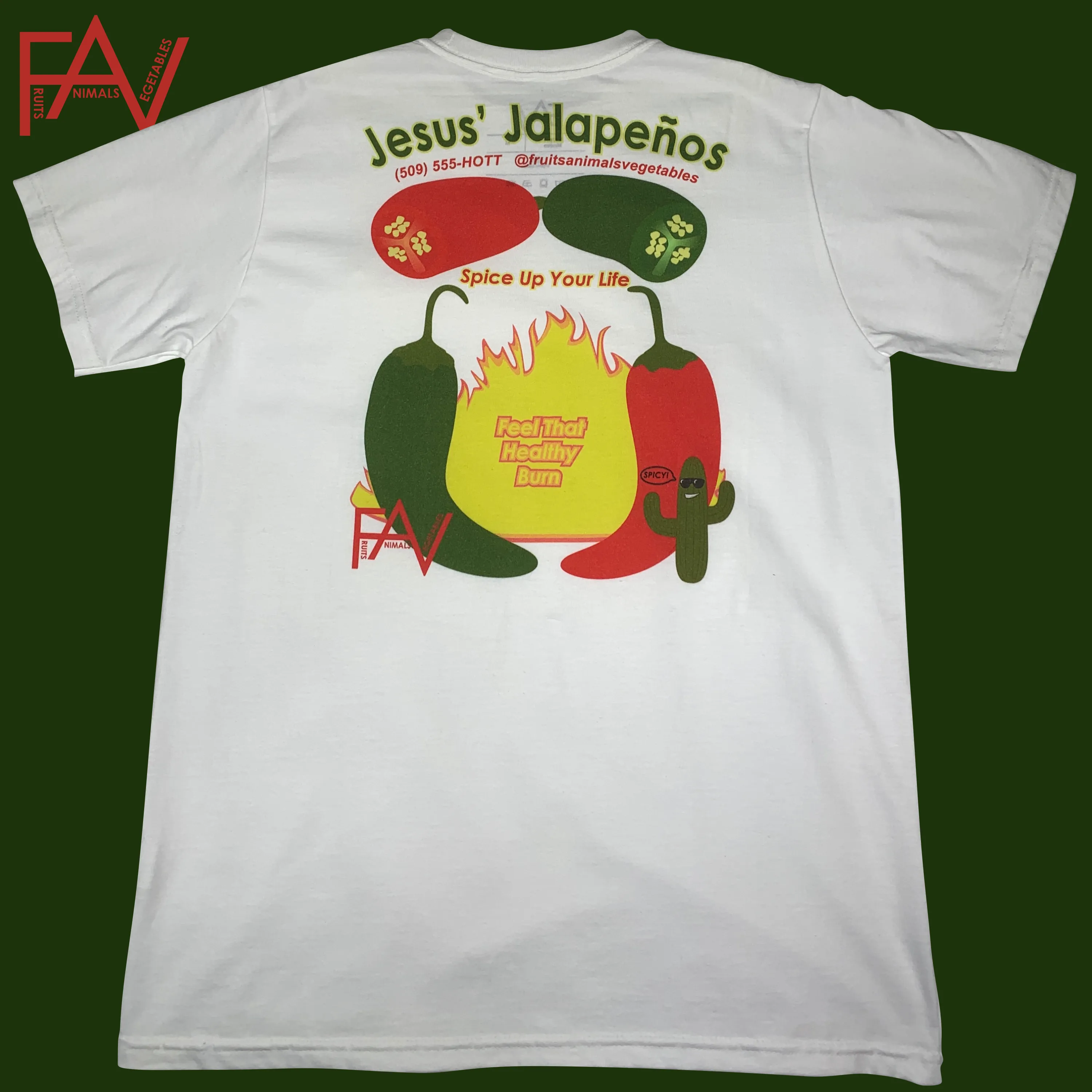 Jalapeno - White Organic Heavyweight T-Shirt