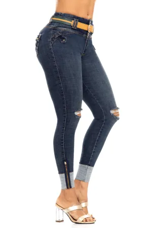 JEANS COLOMBIANOS PUSH UP AZUL 6951