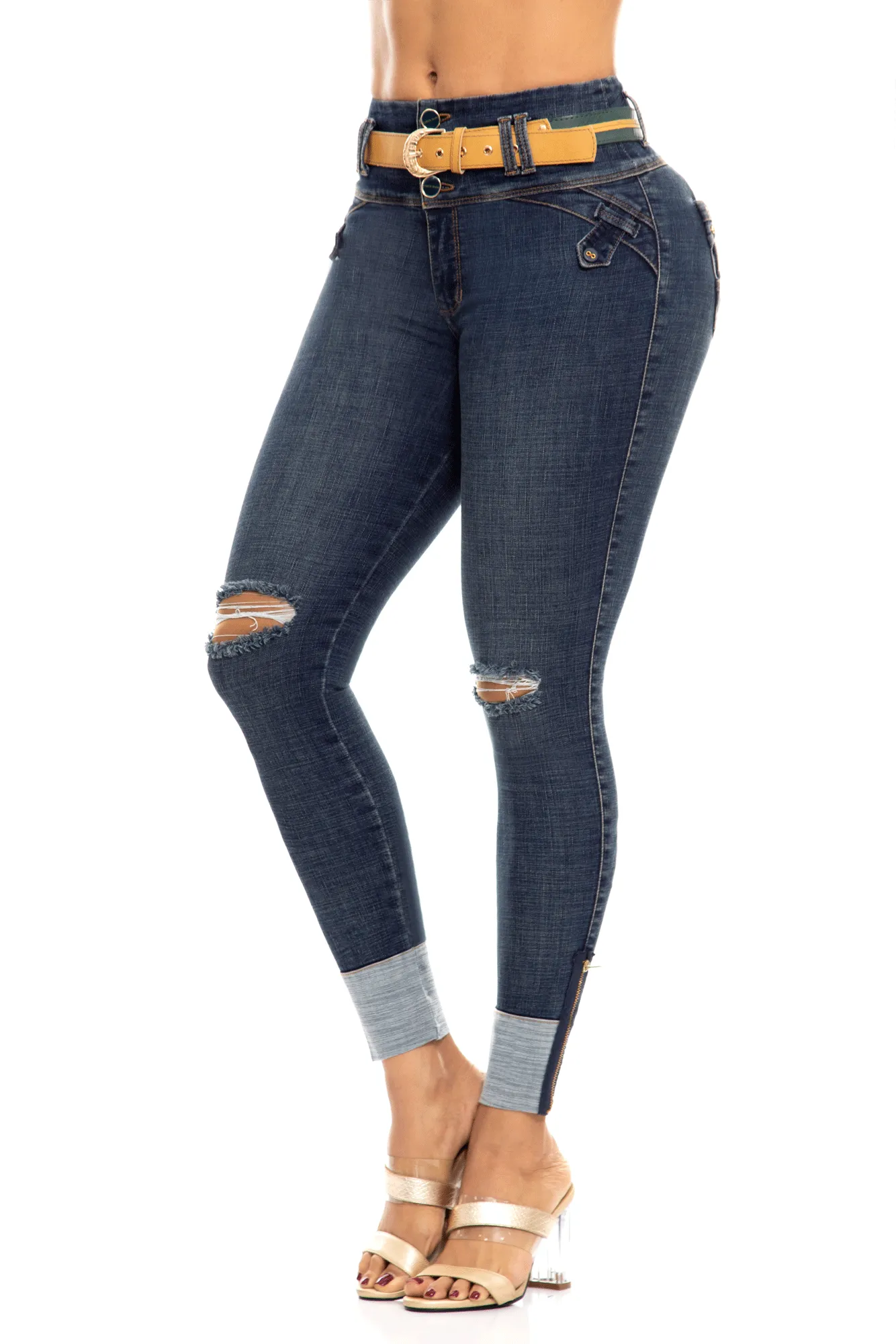 JEANS COLOMBIANOS PUSH UP AZUL 6951