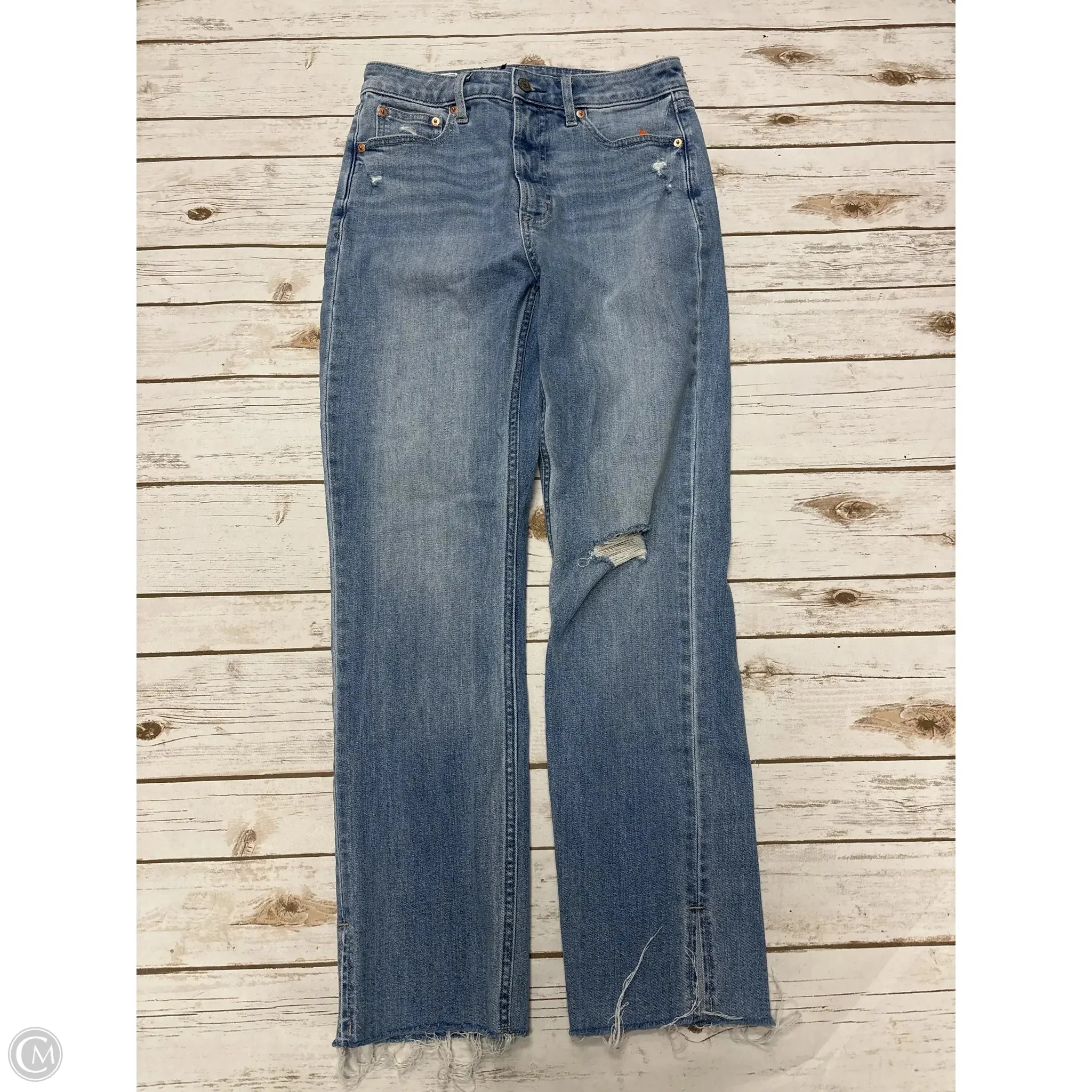 Jeans Skinny By Gap In Blue Denim, Size: 6l