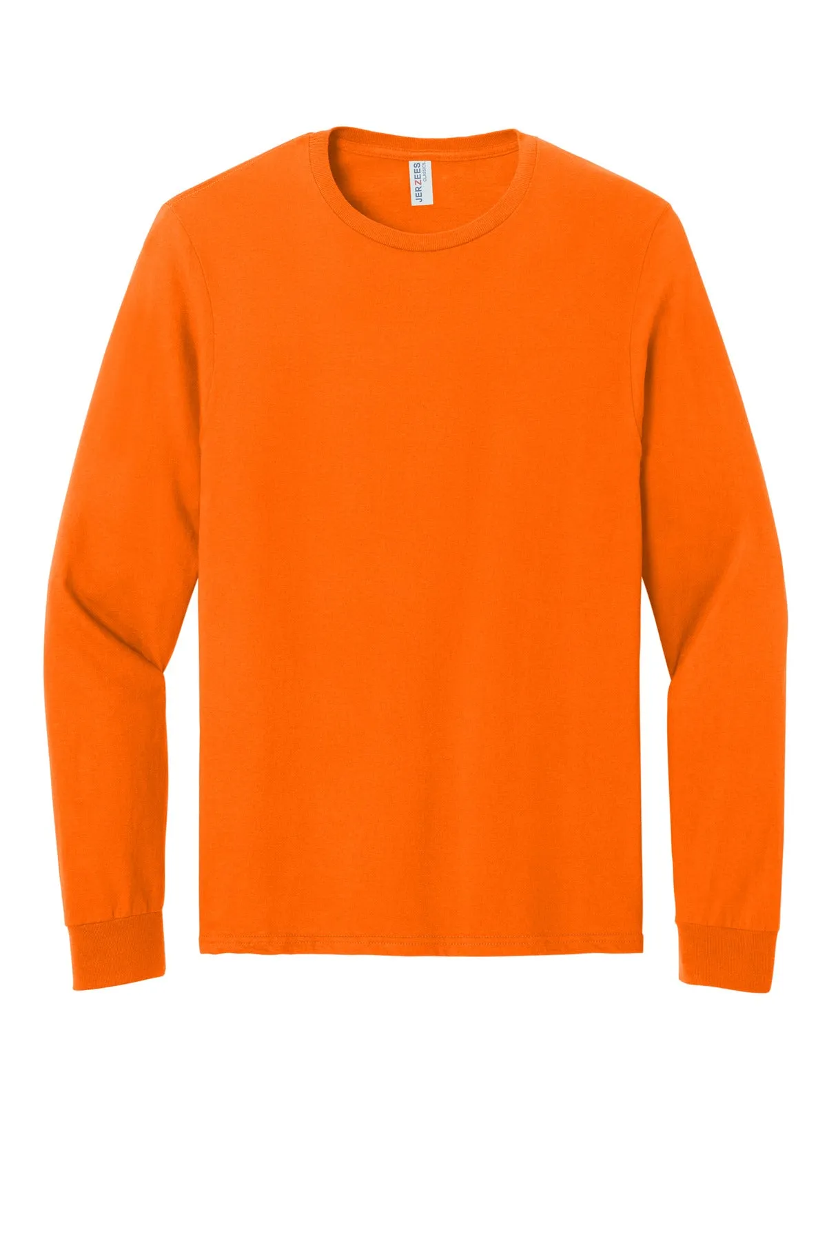 Jerzees Classics Unisex Cotton Long Sleeve T-Shirt 363L Safety Orange