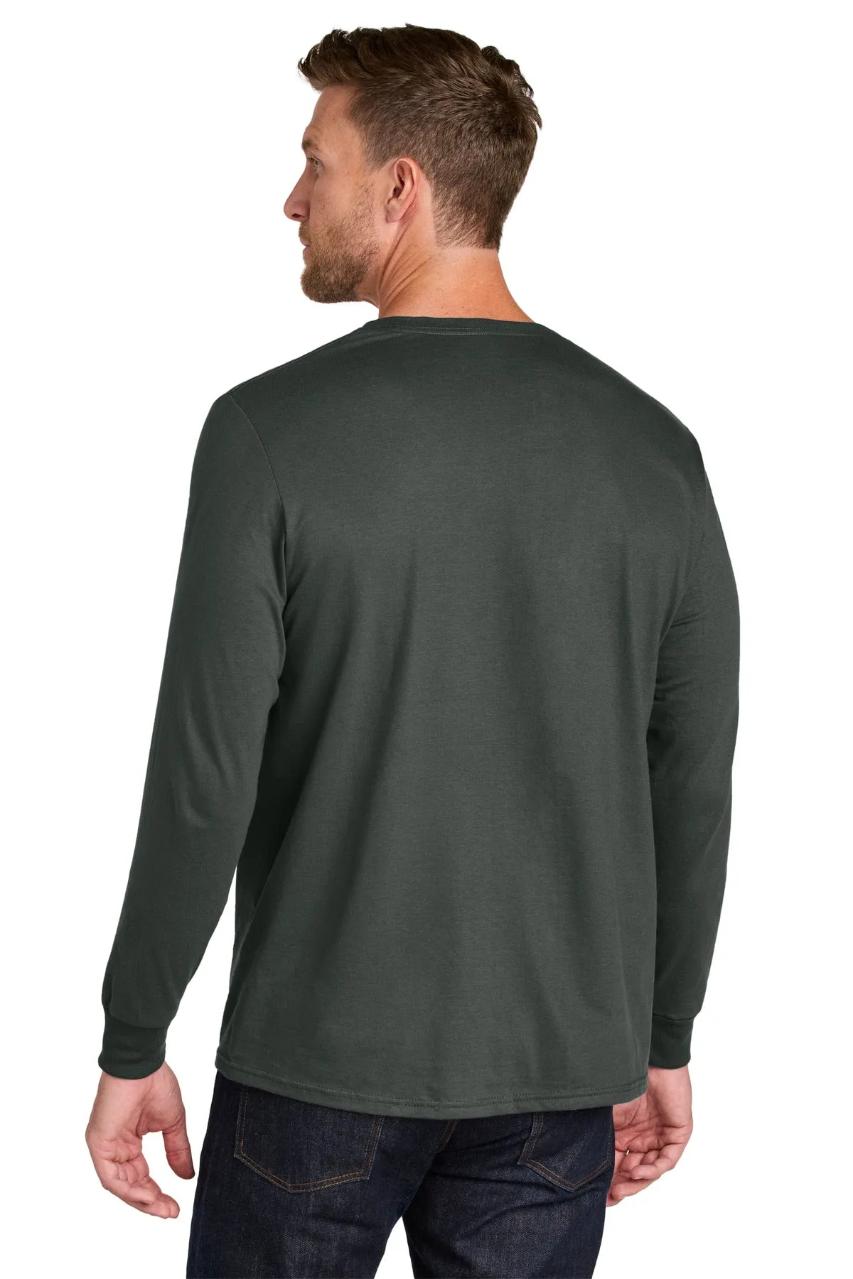 Jerzees Ultimate Unisex Ring Spun Long Sleeve T-Shirt IC46L Charcoal Grey