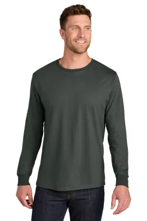 Jerzees Ultimate Unisex Ring Spun Long Sleeve T-Shirt IC46L Charcoal Grey
