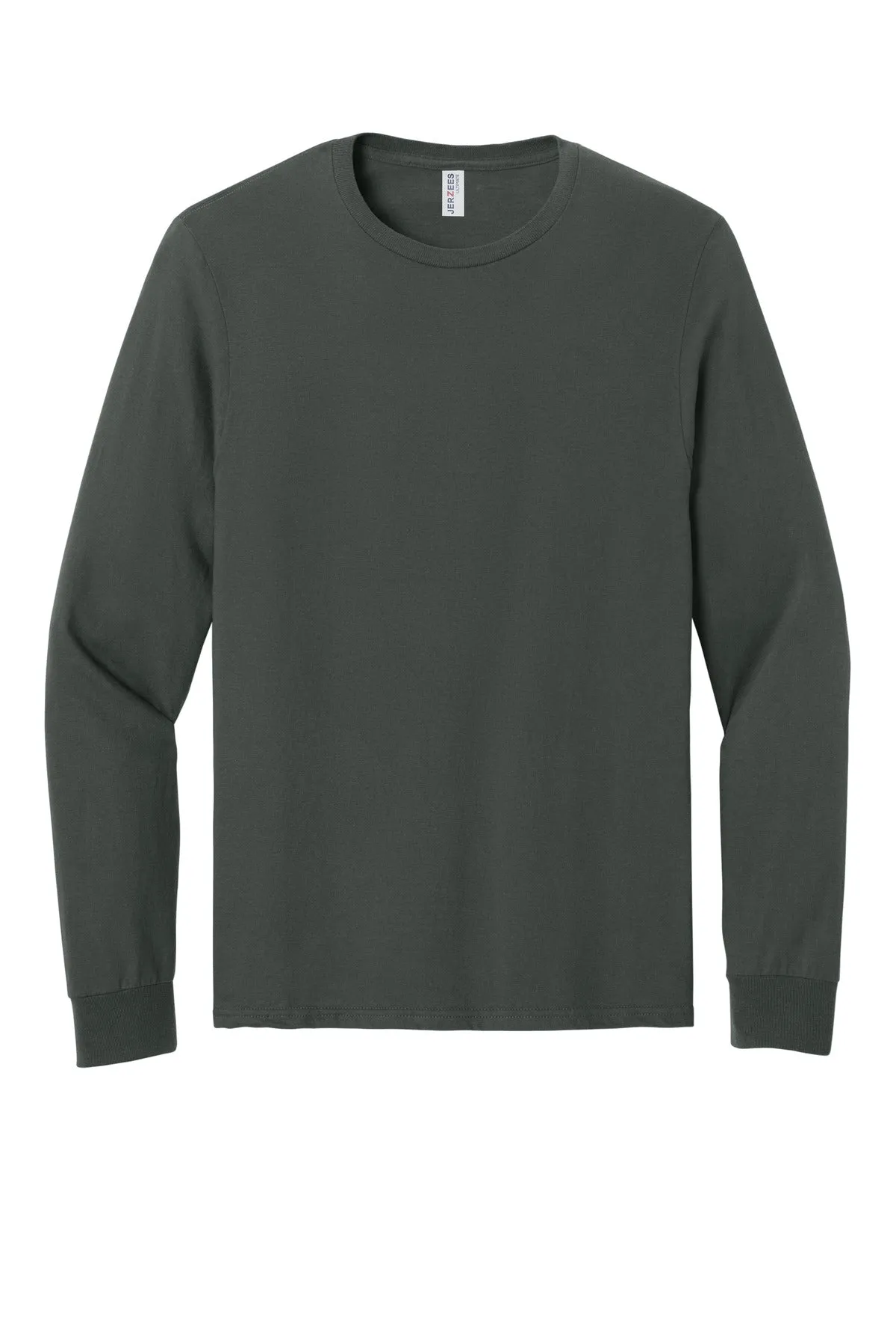 Jerzees Ultimate Unisex Ring Spun Long Sleeve T-Shirt IC46L Charcoal Grey