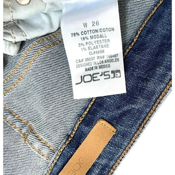 Joe's Jeans Jean Shorts Denim Bermuda Shorts Raw Hem Sz 26 NWT