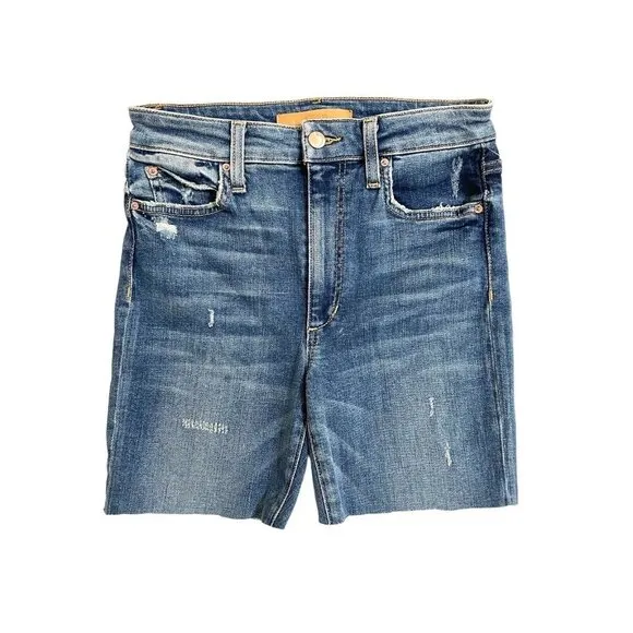 Joe's Jeans Jean Shorts Denim Bermuda Shorts Raw Hem Sz 26 NWT