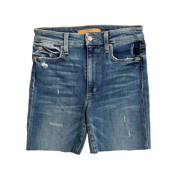 Joe's Jeans Jean Shorts Denim Bermuda Shorts Raw Hem Sz 26 NWT