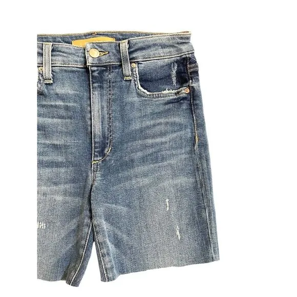 Joe's Jeans Jean Shorts Denim Bermuda Shorts Raw Hem Sz 26 NWT