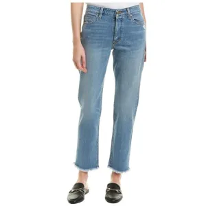 Joe's Jeans Kass Mid-Rise Straight Ankle Jean Raw Hem in Danae Wash (Light Wash)