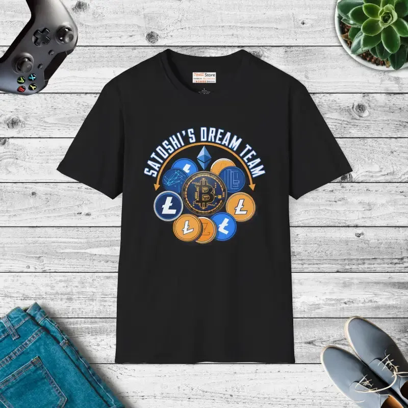 Join the Satoshi Dream Team Unisex Crypto Tee
