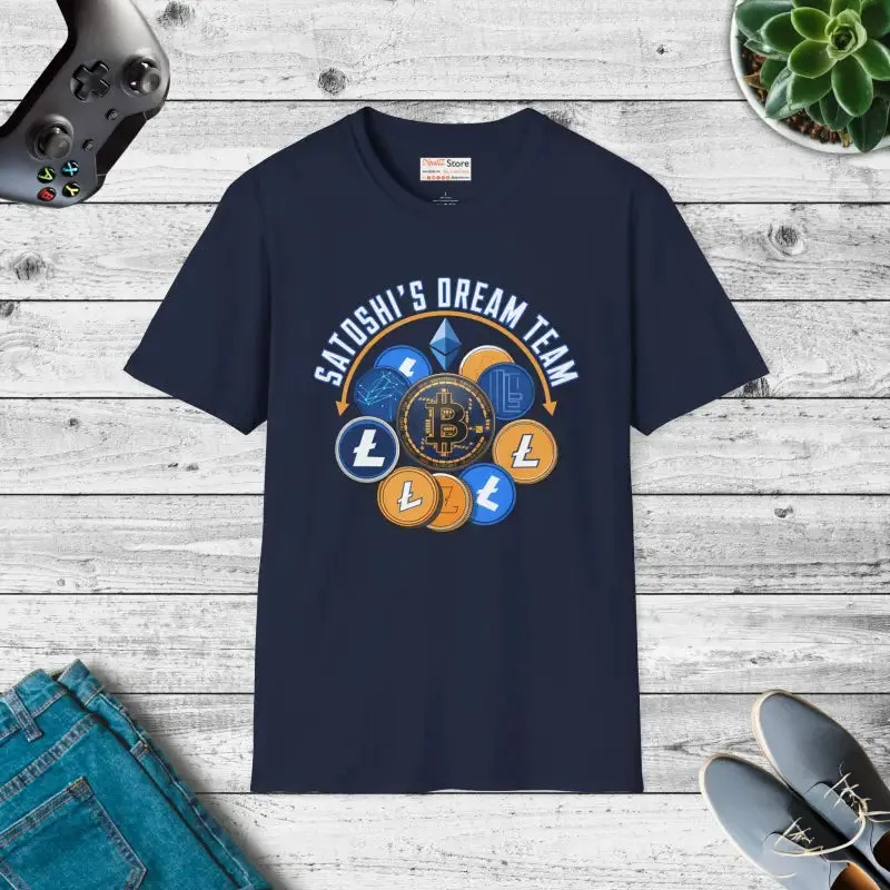 Join the Satoshi Dream Team Unisex Crypto Tee