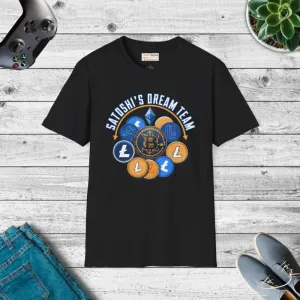 Join the Satoshi Dream Team Unisex Crypto Tee