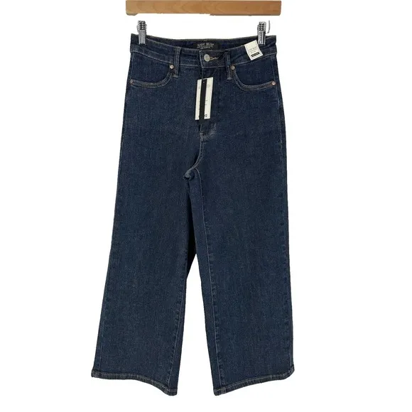 Judy Blue Jeans 3/26 Tailored Wide Leg Trouser Denim Tummy Control Dark Wash NEW