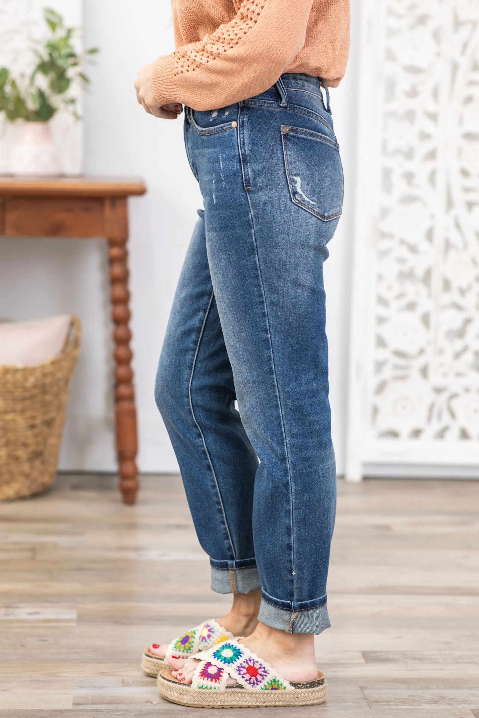 Judy Blue Tummy Control Dark Wash Slim Jeans