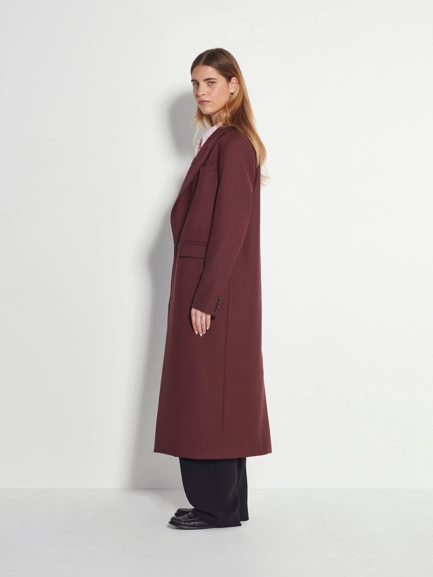 Juliette Hogan Mantelle Coat - Burgundy