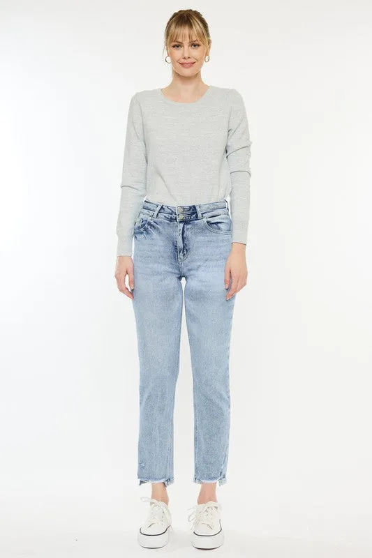 Kan Can High Rise Slim Straight Jeans