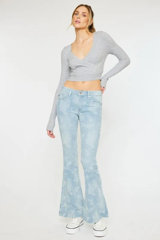 KANCAN Tatum Floral Flare Jeans FINAL SALE