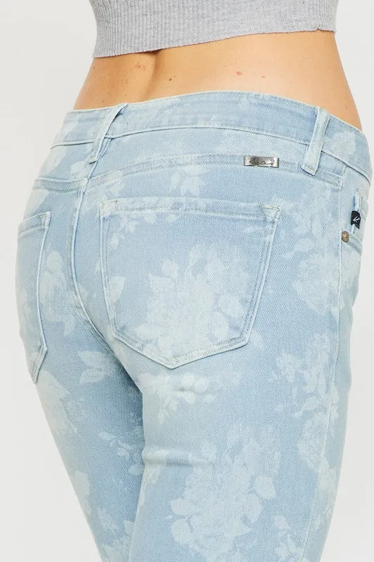 KANCAN Tatum Floral Flare Jeans FINAL SALE