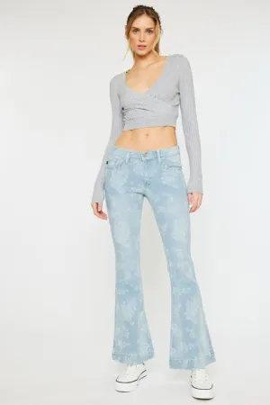 KANCAN Tatum Floral Flare Jeans FINAL SALE