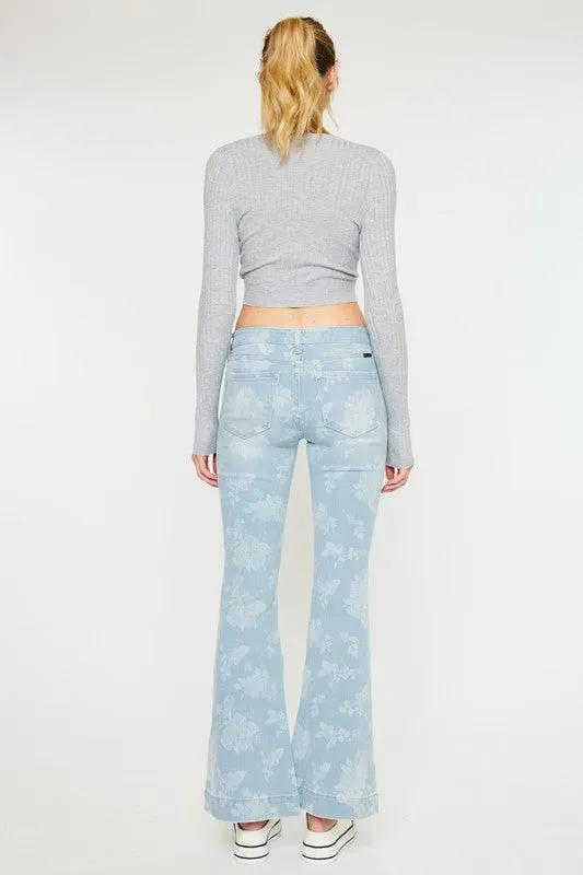 KANCAN Tatum Floral Flare Jeans FINAL SALE