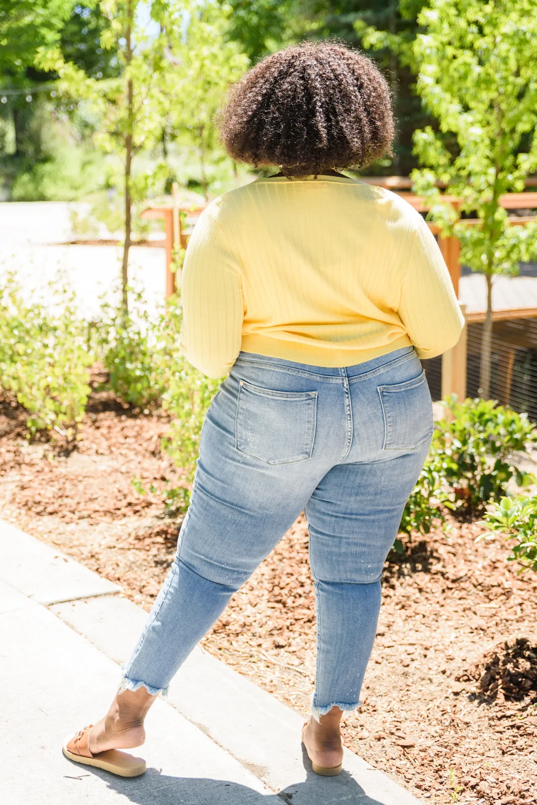 Kandis Mid-Rise Bleach Splash Jeans (1,24)