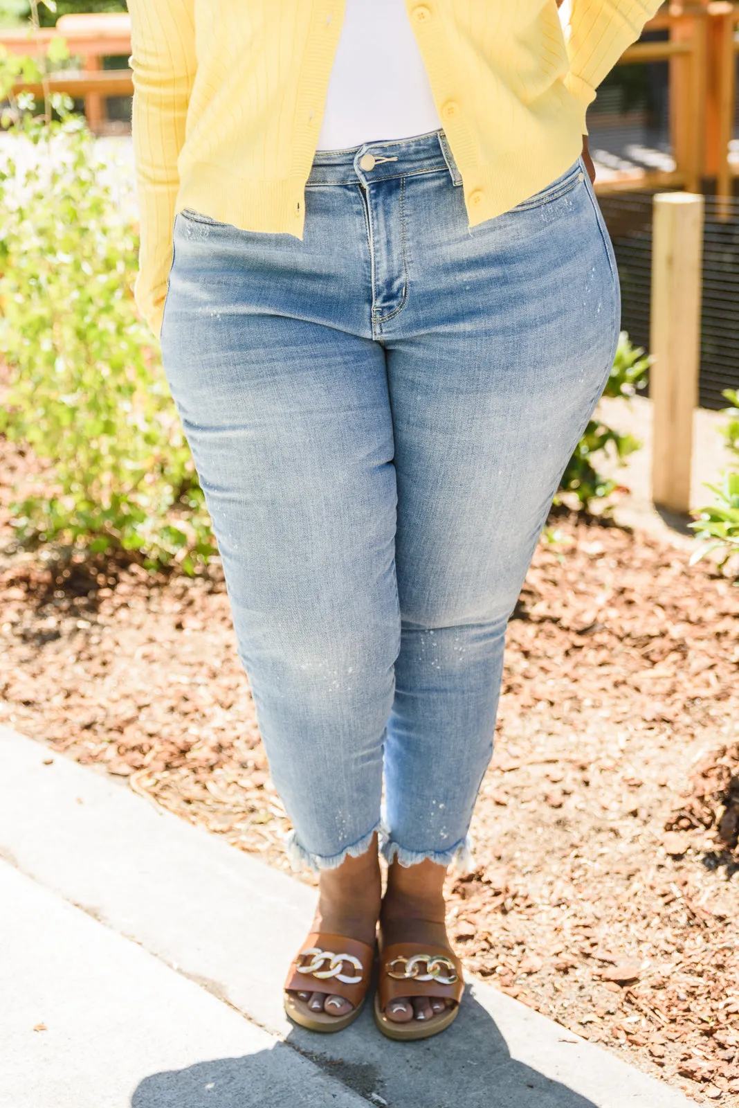 Kandis Mid-Rise Bleach Splash Jeans (1,24)