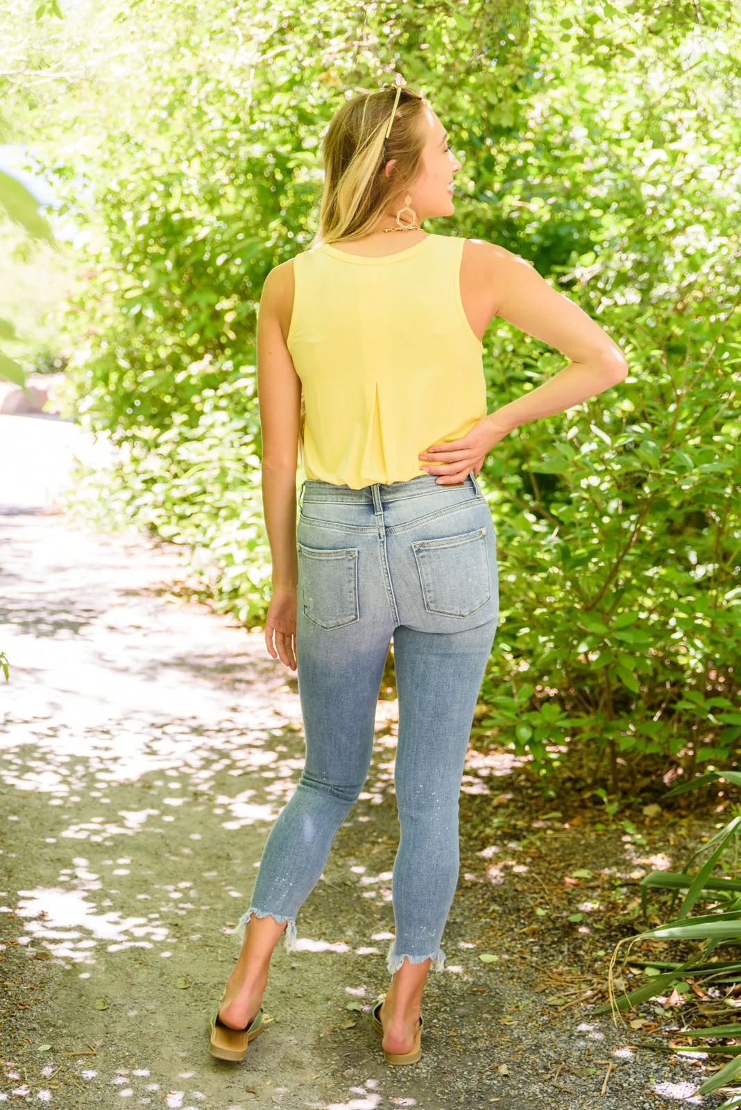 Kandis Mid-Rise Bleach Splash Jeans (1,24)
