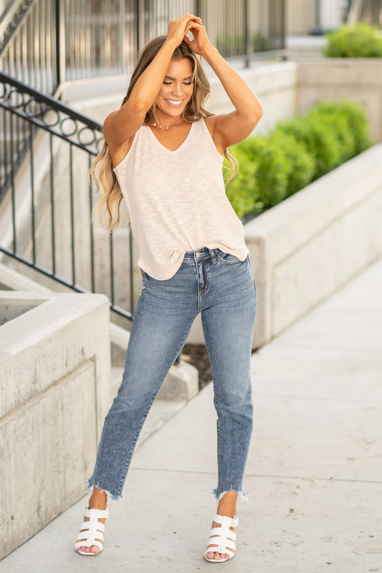 Kathrine High Rise Slim Straight Leg Jeans