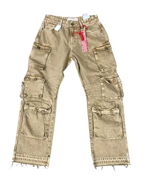 Khaki Wash Baggy Jeans