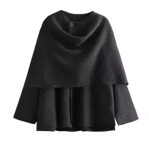 Kimberly Womens Short Cape Coat