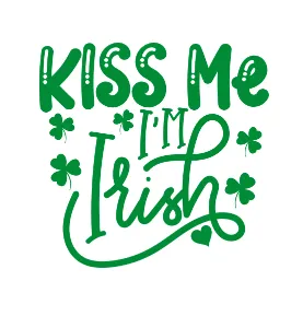 Kiss Me, I'm Irish, St Patrick's Day, Unisex, White Short Sleeve T-shirt
