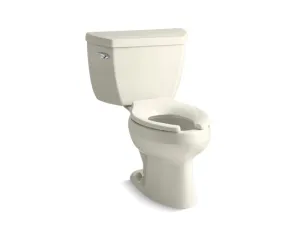 KOHLER K-3575-T Wellworth Classic Two-piece elongated 1.28 gpf toilet with tank cover locks