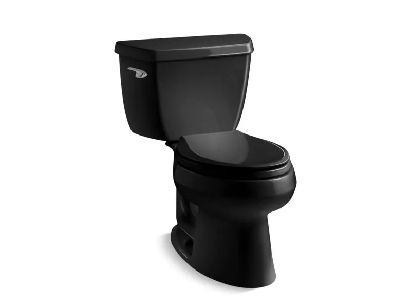 KOHLER K-3575-T Wellworth Classic Two-piece elongated 1.28 gpf toilet with tank cover locks