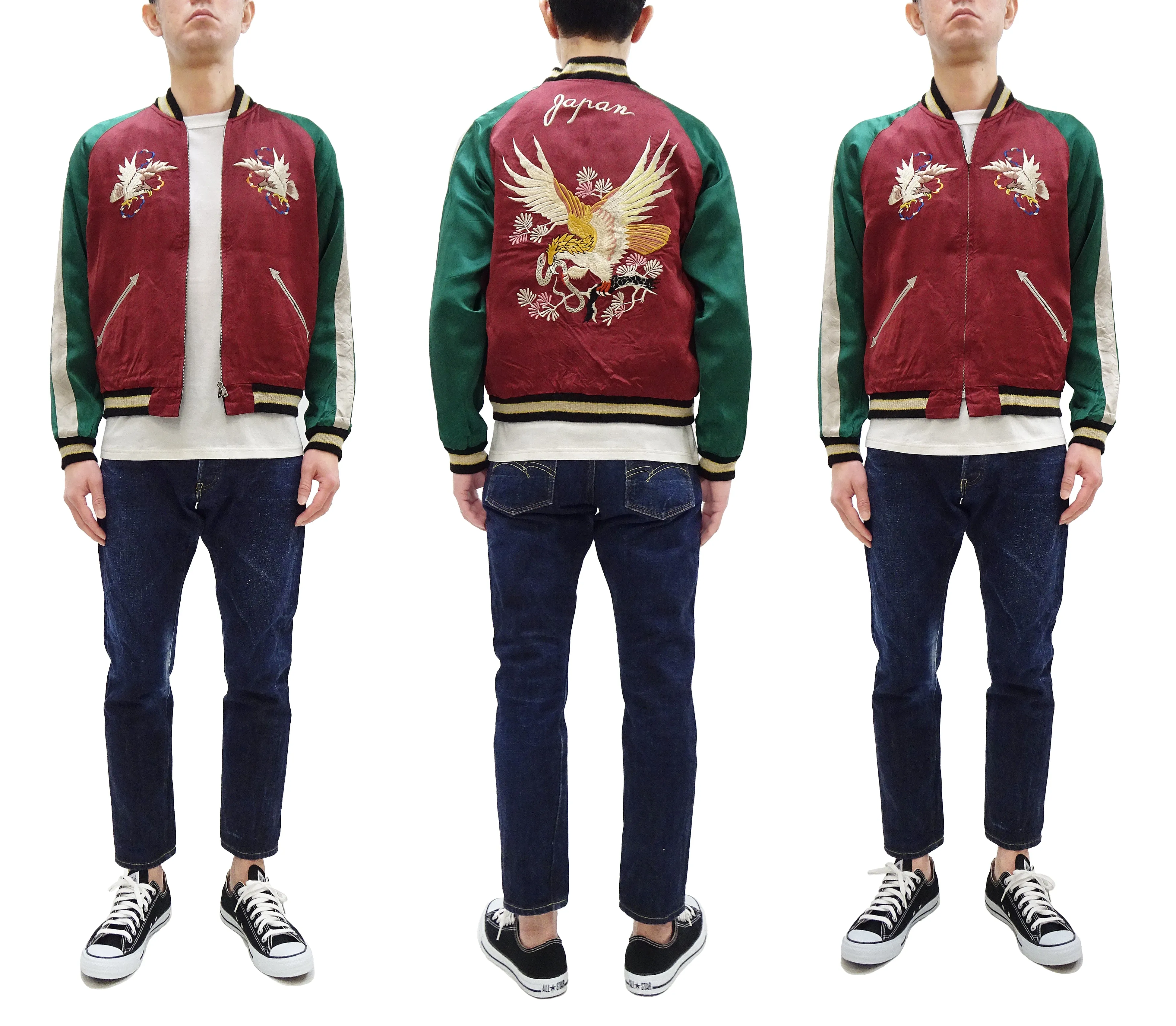 KOSHO & CO. Sukajan Jacket TT15713 Tailor Toyo Men's Japanese Souvenir Jacket Pit Viper x Eagle & Snake Embroidery TT15713-119