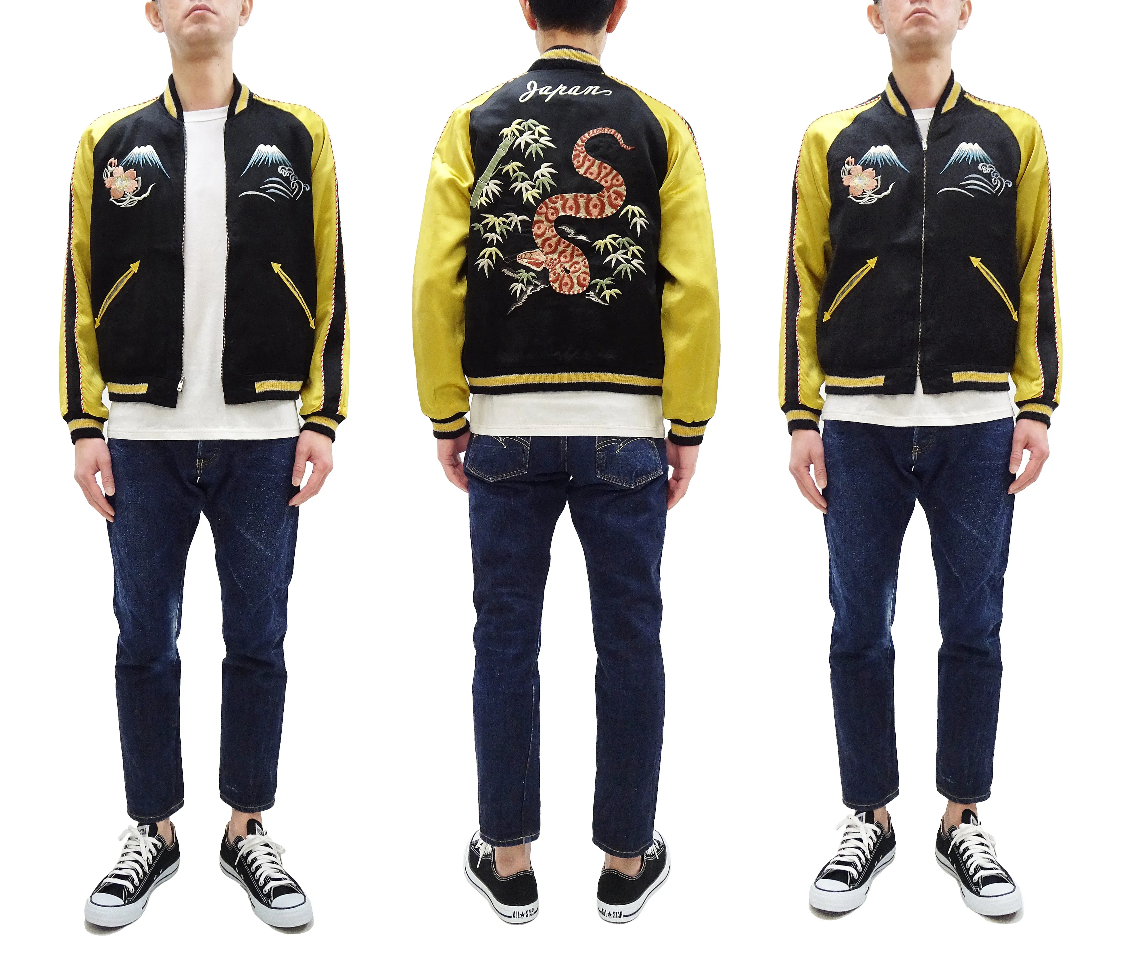 KOSHO & CO. Sukajan Jacket TT15713 Tailor Toyo Men's Japanese Souvenir Jacket Pit Viper x Eagle & Snake Embroidery TT15713-119