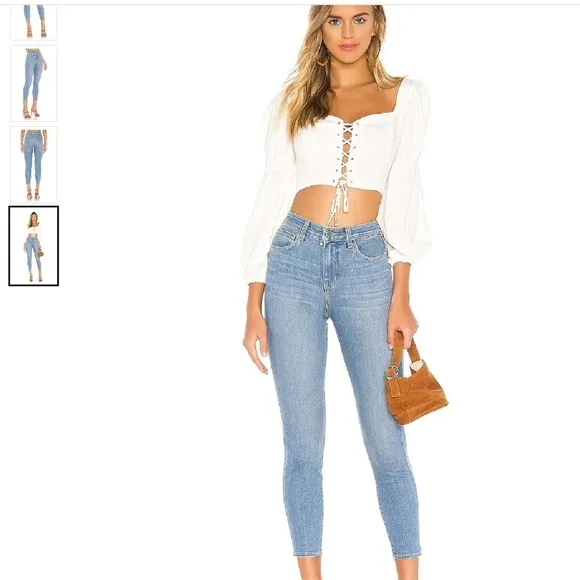 L'Agence Margot High Rise Skinny Jeans in Seafoam Size 31
