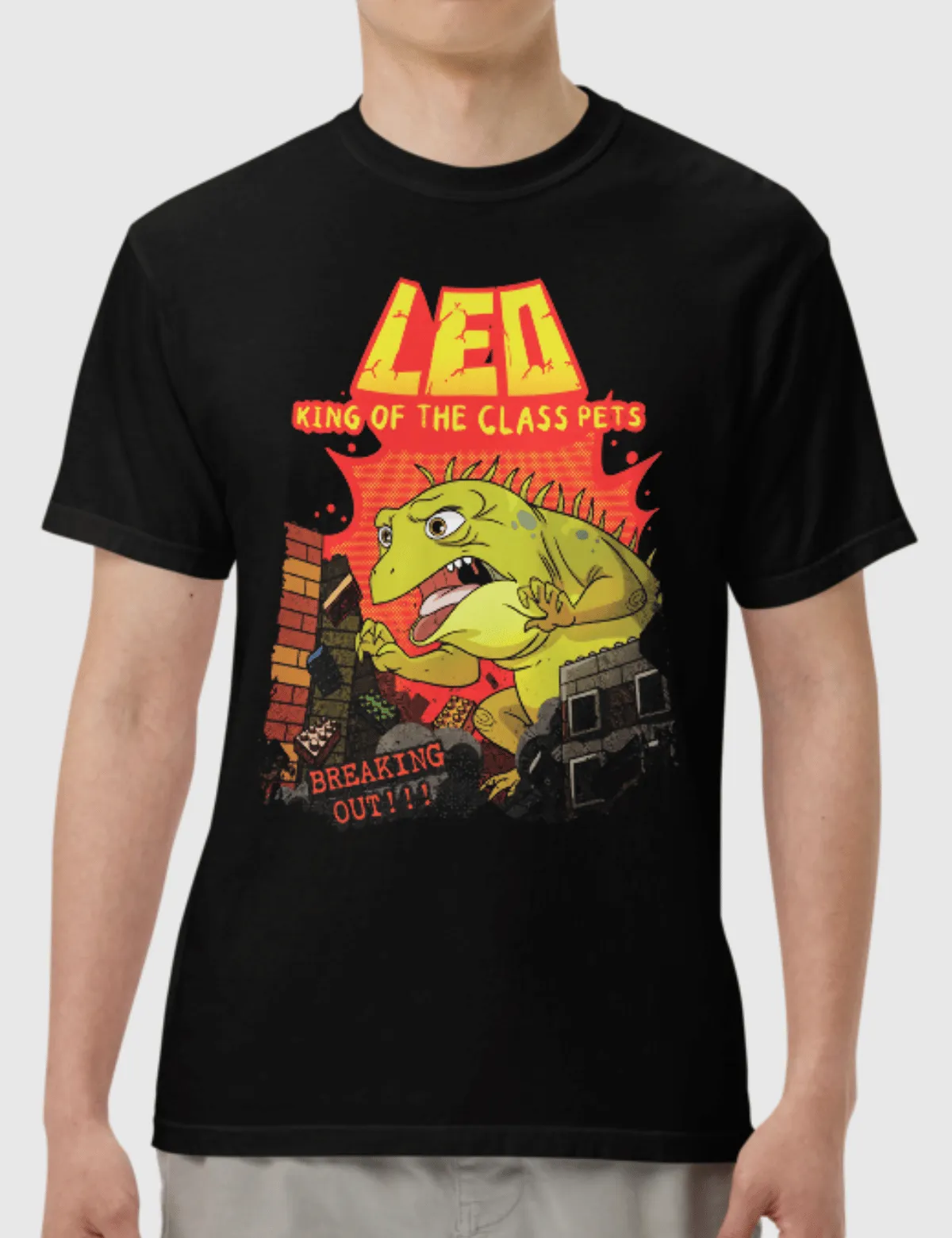 Leo Breaking Out Unisex T-Shirt [Black]