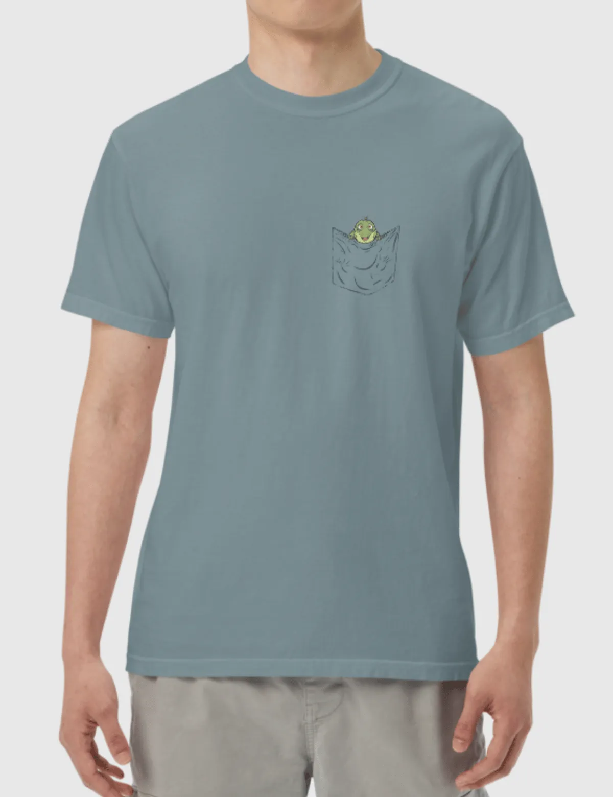 Leo Pocket Unisex T-Shirt [Ice Blue]