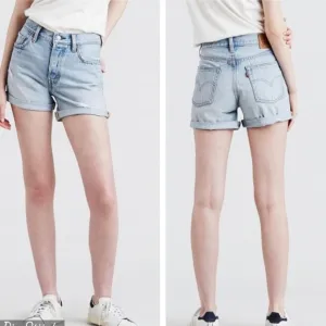 Levi’s 501 high-rise 4” denim jean shorts 29 cutoff light long north
